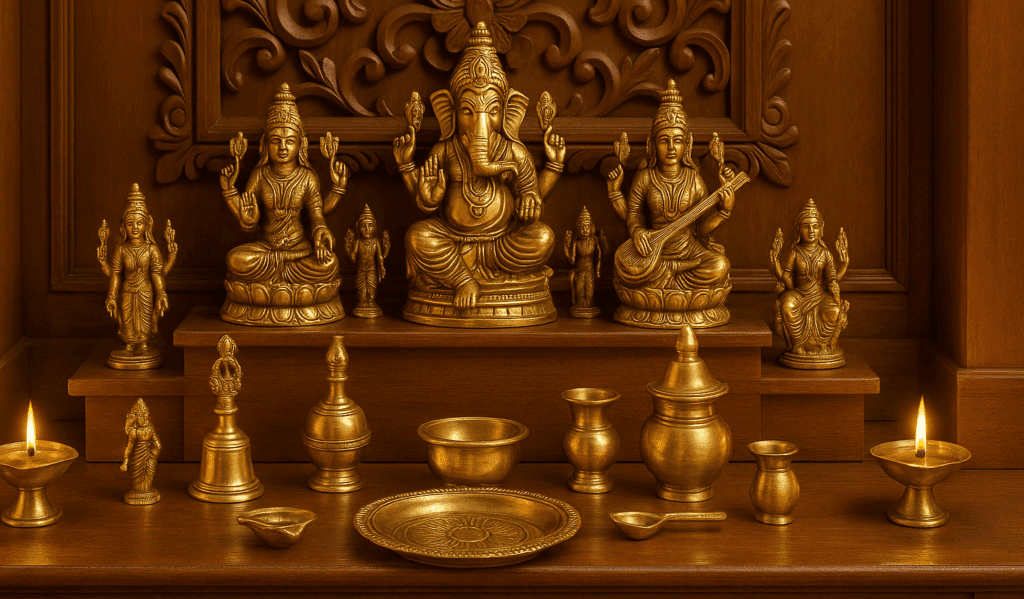 Brass Idols and Lamps