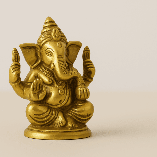Ganesh Brass Idol for Home Pooja - Image 2